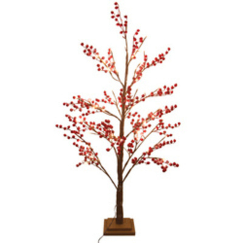 Small Red Berry and Twig Lightup Christmas Decoration Gisela Graham